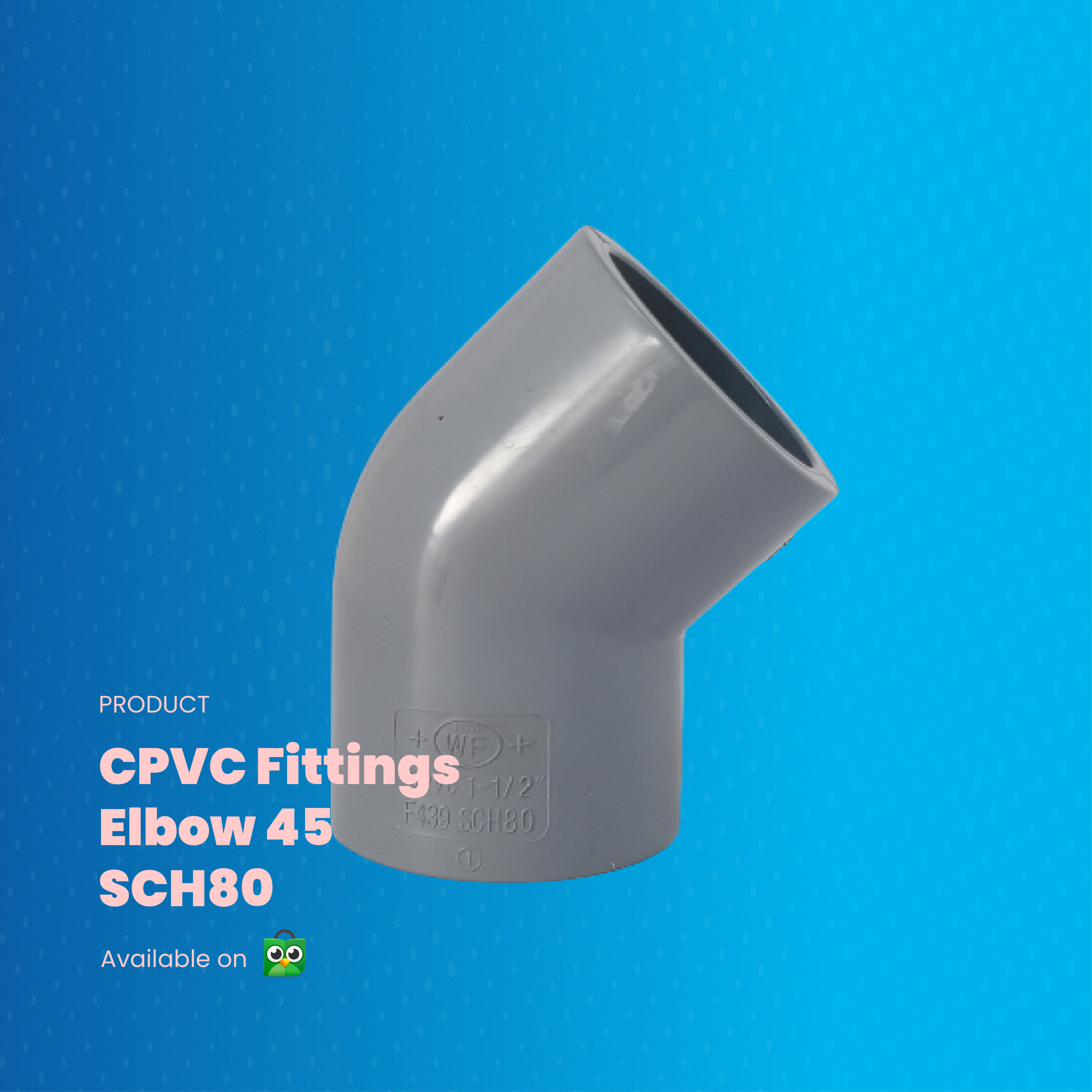 CPVC Elbow 45 SCH80