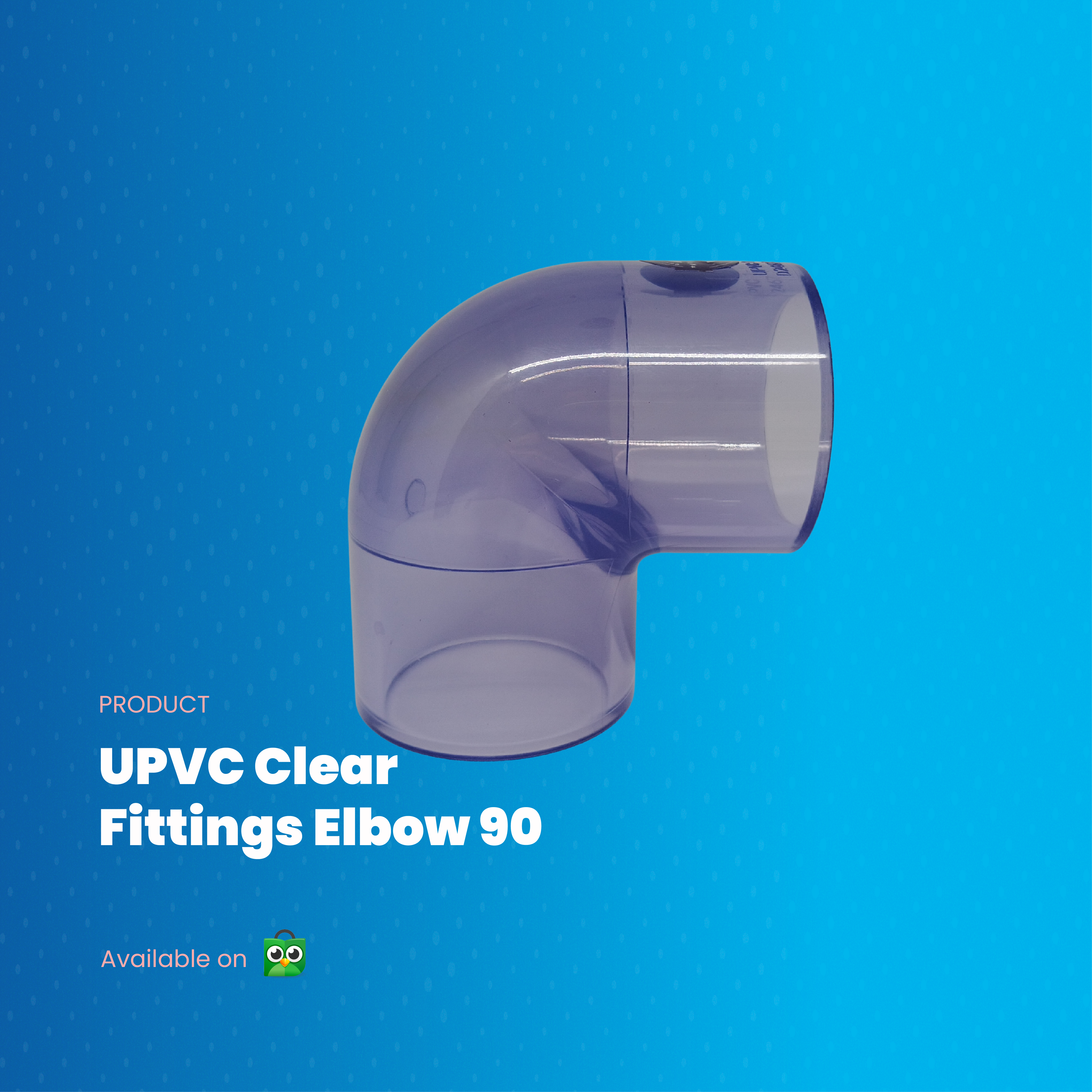 UPVC Clear Pipe Fittings Elbow 90 SCH40