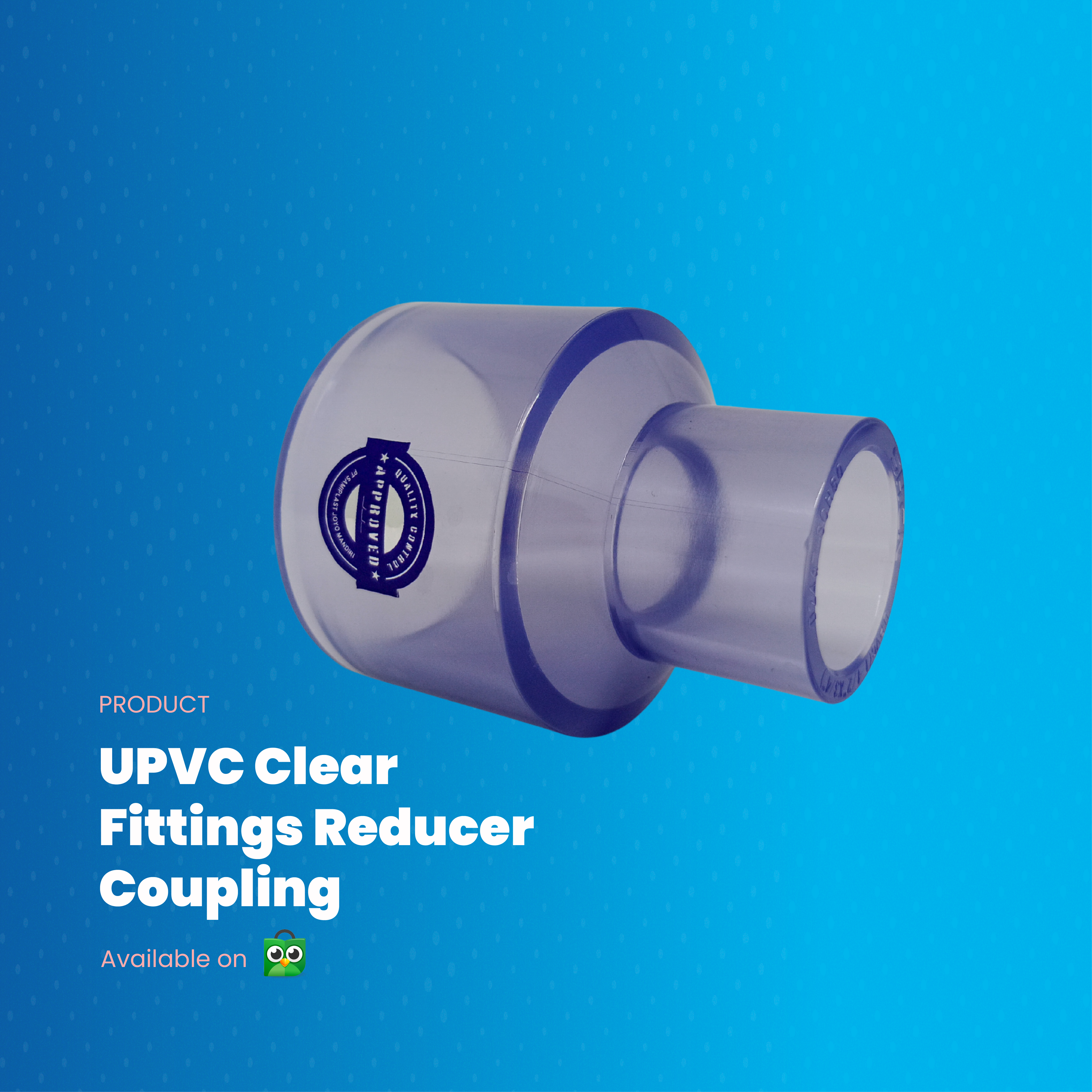 UPVC Clear Pipe Fittings Reducer Coupling SCH40